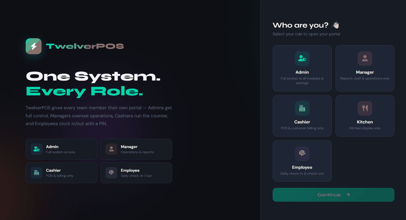 POS — Point of Sale System screenshot